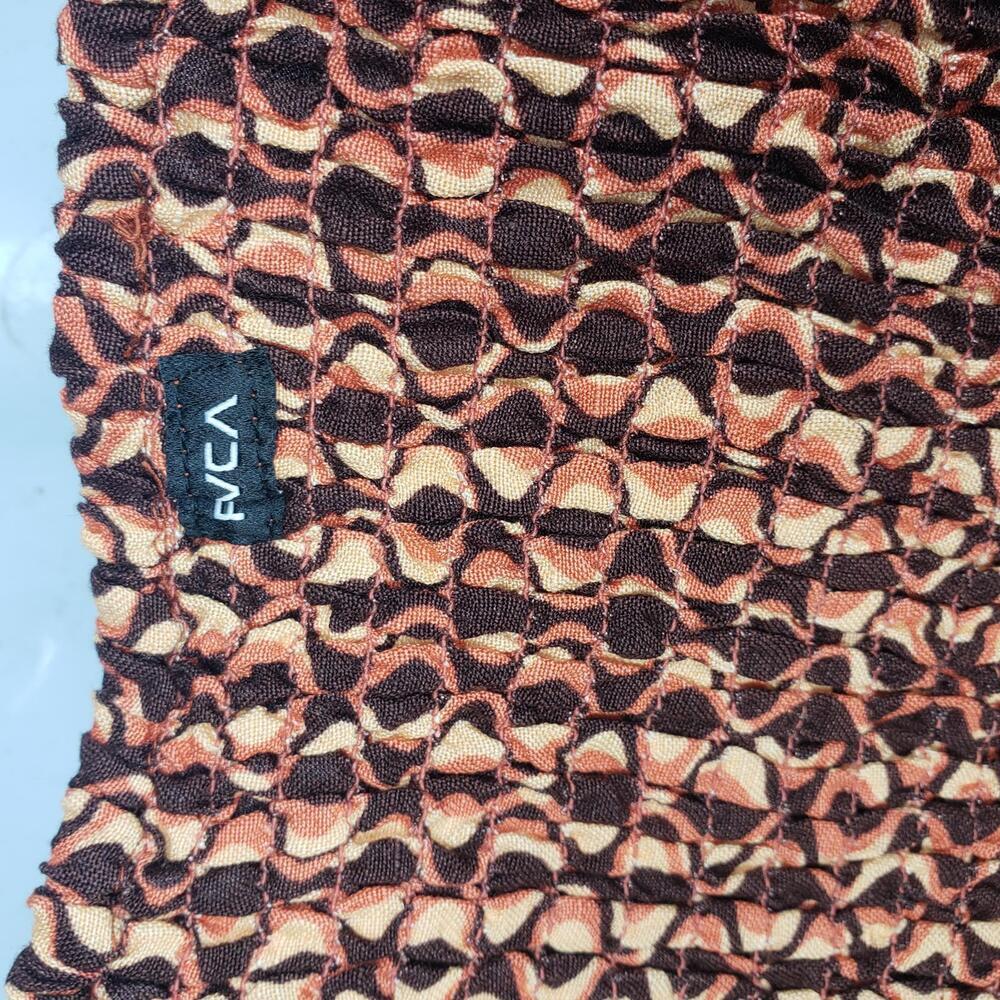 RVCA Womens Sz M Moxy Retro Groovy Print Linen Blend Tank Top Blouse(1850) - Picture 4 of 6